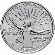 США 25 центов 2022 D год UNC №1 Американские женщины Майя Анжелу