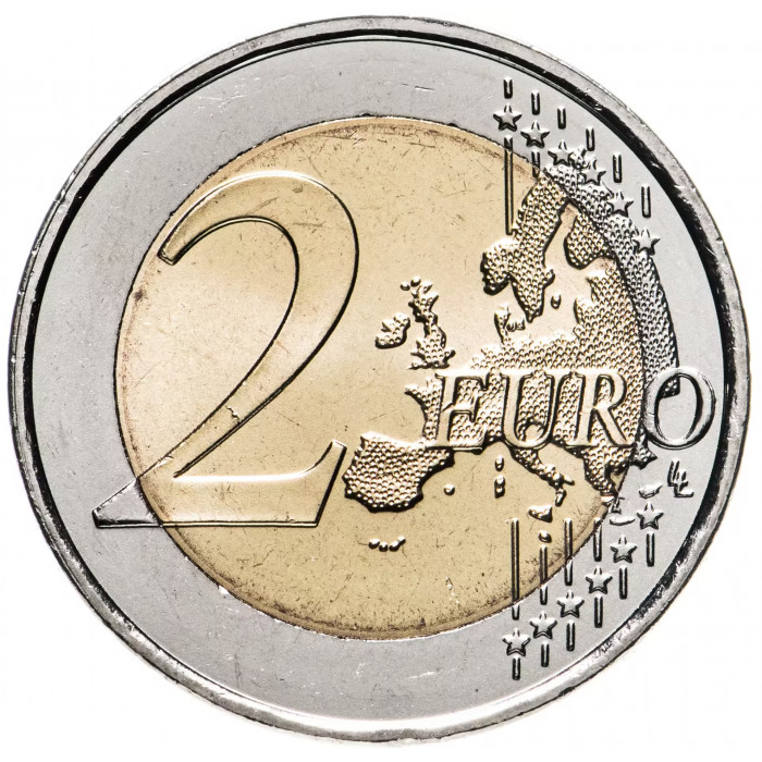 Испания 2 евро 2022 год Национальный парк Гарахонай UNC UC# 106