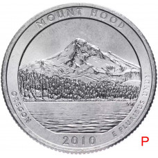 США 25 центов 2010 P год UNC Прекрасная Америка № 5 Национальный лес Маунт Худ