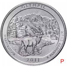 США 25 центов 2011 P год UNC Прекрасная Америка № 8 Национальный парк Олимпик