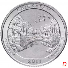 США 25 центов 2011 D год UNC Прекрасная Америка № 10 Рекреационная зона Чикасо