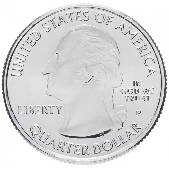 США 25 Центов 2013 P год UNC Прекрасная Америка № 18 Национальный парк Грейт-Бейсин