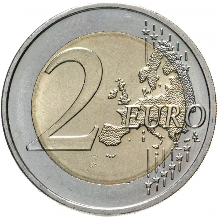 Латвия 2 евро 2014 год Рига - культурная столица Европы 2014 UNC KM# 158