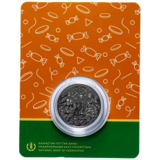 Казахстан 100 Тенге 2017 год UNC KM# 337 Шашу В блистере