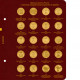 Альбом для памятных монет России номиналом 10 рублей с латунным гальваническим покрытием