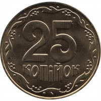 Украина 25 копеек 2004 регулярный чекан UNC
