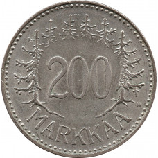 Финляндия 200 марок (markkaa) 1958 H