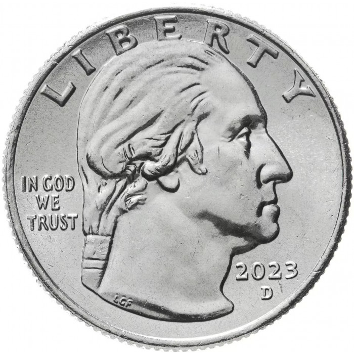 США 25 центов 2023 D год UNC №7 Американские женщины Эдит Канакаоле