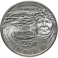 США 25 центов 2023 P год UNC №7 Американские женщины Эдит Канакаоле