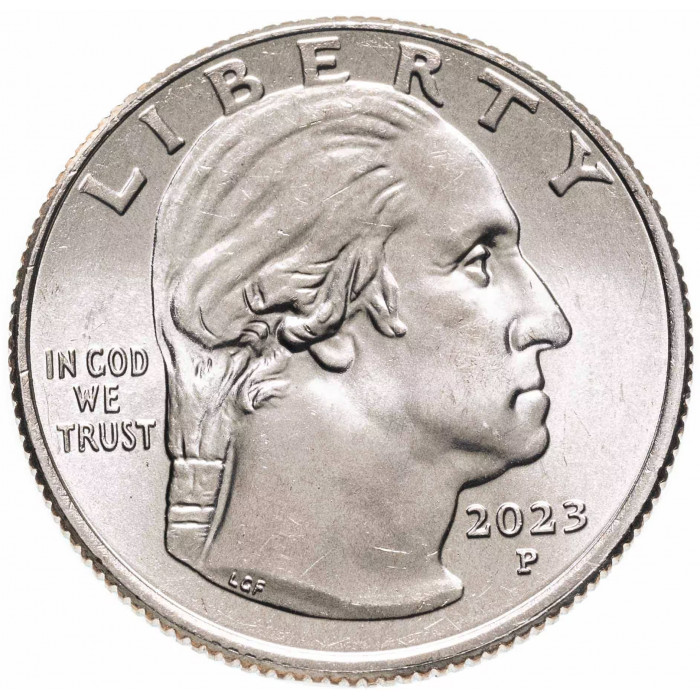 США 25 центов 2023 P год UNC №8 Американские женщины Элеонора Рузвельт