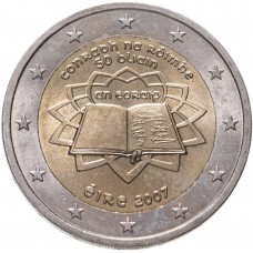 Ирландия 2 евро 2007 год UNC KM# 53 50 лет подписания Римского договора