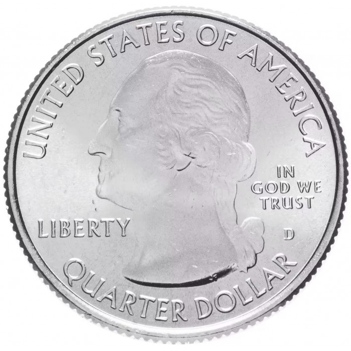 США 25 центов 2014 D год UNC Прекрасная Америка № 22 Национальный парк Шенандоа