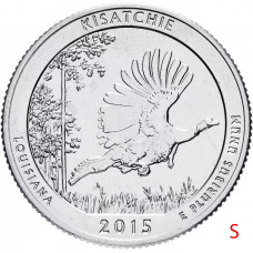 США 25 центов 2015 S год UNC Прекрасная Америка № 27 Национальные лес Кисатчи