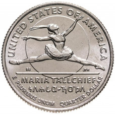 США 25 центов 2023 D год UNC №10 Американские женщины Мария Толчиф