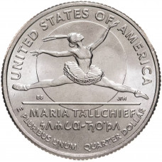 США 25 центов 2023 P год UNC №10 Американские женщины Мария Толчиф