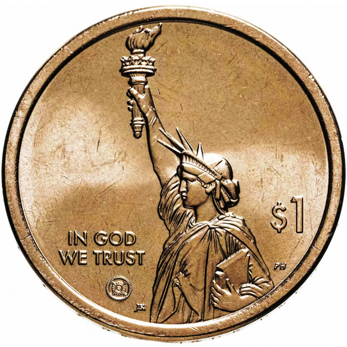 США 1 доллар 2024 D год UNC UC# 398 Стальной плуг, Иллиноис, Американские инновации