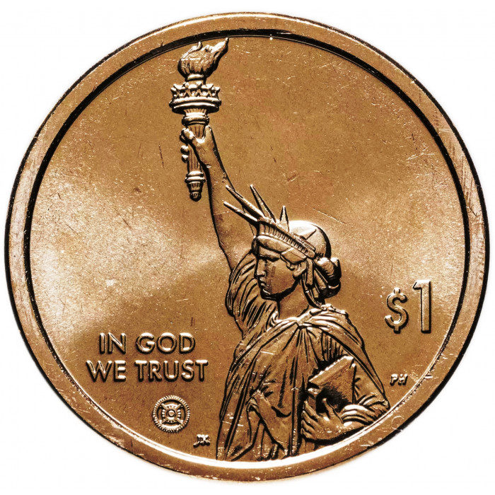 США 1 доллар 2024 D год UNC UC# 415 Сатурн-5, Алабама, Американские инновации