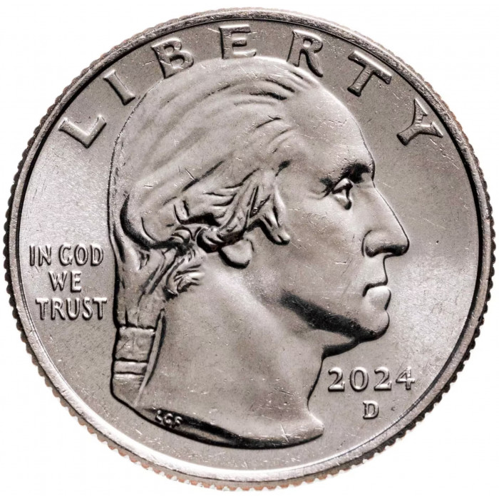 США 25 центов 2024 D год UNC №13 Американские женщины Мэри Эдвардс Уокер
