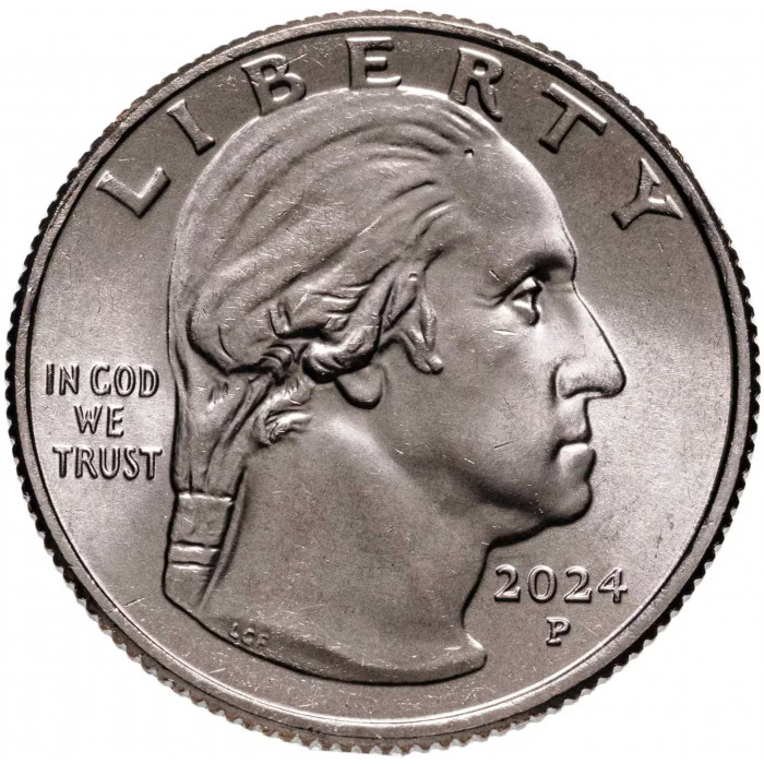 США 25 центов 2024 P год UNC №14 Американские женщины Селия Крус