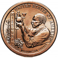 США 1 доллар 2024 P год UNC UC# 417 Джордж Вашингтон Карвер, Миссури, Американские инновации