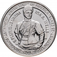США 25 центов 2025 D год UNC №16 Американские женщины Ида Белл Уэллс