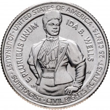 США 25 центов 2025 P год UNC №16 Американские женщины Ида Белл Уэллс
