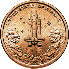 США 1 доллар 2025 D год UNC UC# 429 Мыс Канаверал, Флорида, Американские инновации