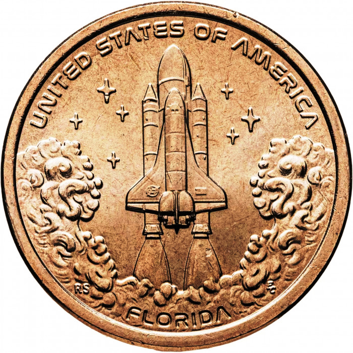 США 1 доллар 2025 D год UNC UC# 429 Мыс Канаверал, Флорида, Американские инновации