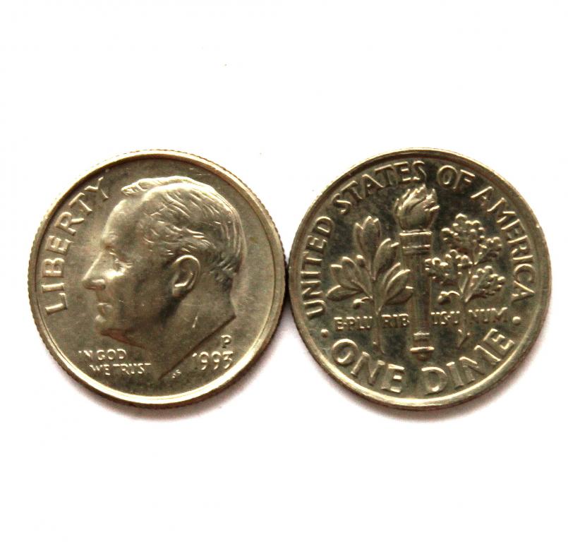 1993 p. Рузвельт монета.