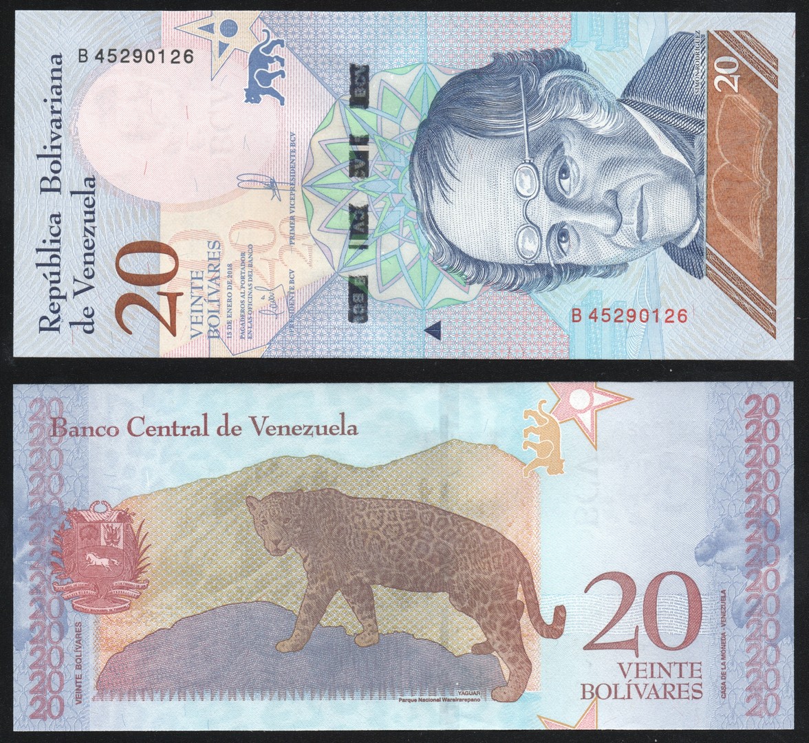 Купить Купюры Венесуэлы 10 Боливар 2008 Год