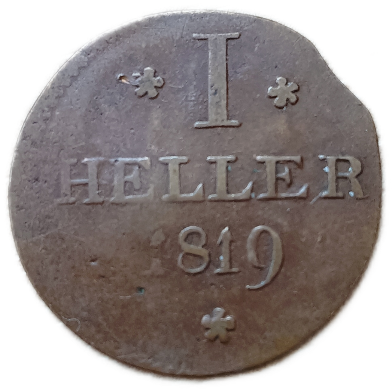 Германия, Франкфурт на Майне 1 Геллер 1819 год